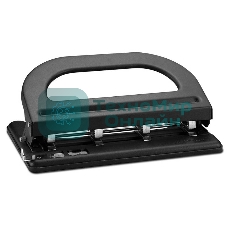 Дырокол Kw-Trio 09640, до 30 листов, черный, отверстий: 4, с линейкой