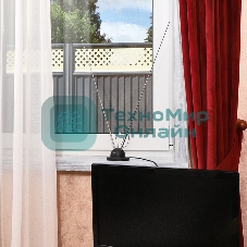 ТВ антенна комнатная Rexant телескопическая на подставке 