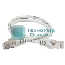 Коммутационный шнур (патч-корд) ITK PC01-C5EFL-1M, cat.5e FTP, LSZH, 1м, серый