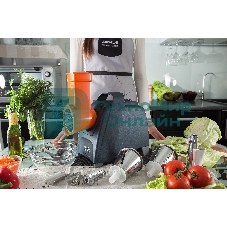 Мясорубка электрическая Аксион М61.02 темно-синий, 2000 Вт, 4.0 кг/мин, реверс, защита от перегрузки, насадки - 4