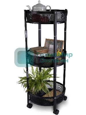 Этажерка Domfy DHC-FC30862 34.2x34.2x83.6 см, d=34.2 см черный