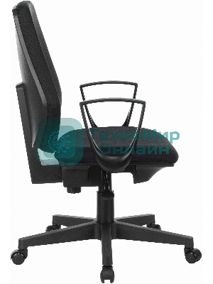 Кресло Бюрократ CH-545 черный, экокожа, 120 кг, механизм качания