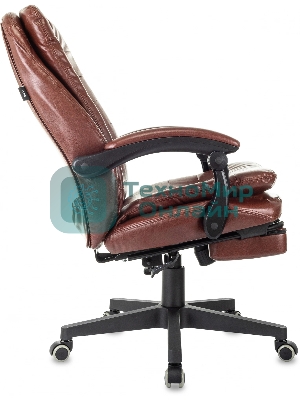 Кресло Бюрократ T-9950MSG-F/BROWN-PU коричневый, экокожа