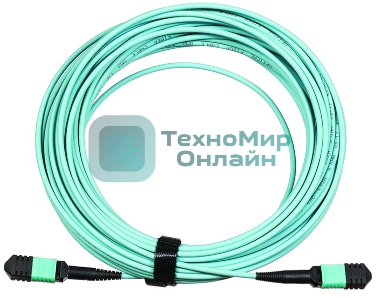 Сборка кабельная MPO-MPO, 12 волокон OM4, тип B (Key Up-Key Up), низкие потери, LSZH, 3 м, розовая