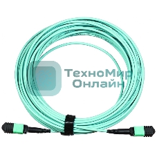 Сборка кабельная MPO-MPO, 12 волокон OM4, тип B (Key Up-Key Up), низкие потери, LSZH, 3 м, розовая