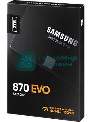 Накопитель SSD Samsung 870 EVO, 2Tb, SATA III, 2.5