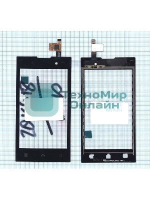 Сенсорное стекло (тачскрин) для Fly IQ4418 ERA Style 4, черное