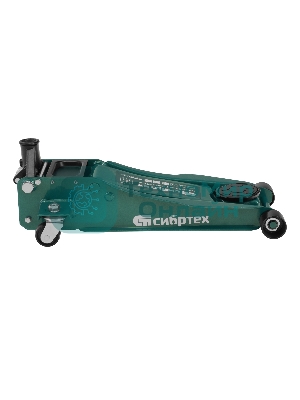 Домкрат гидравлический подкатной Сибртех, 3 т, 85-490 мм, быстрый подъем, низкий подхват, проф.