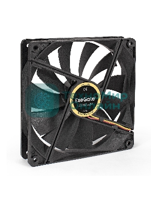 Вентилятор для корпуса ExeGate EX14025S3P черный, 140 мм, 1200 об/мин, 24 дБ, 3 pin