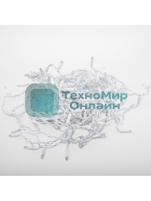 Гирлянда Neon-night Айсикл (бахрома) светодиодный, 2,4 х 0,6 м, белый провод, 230 В, диоды белые, 76 LED