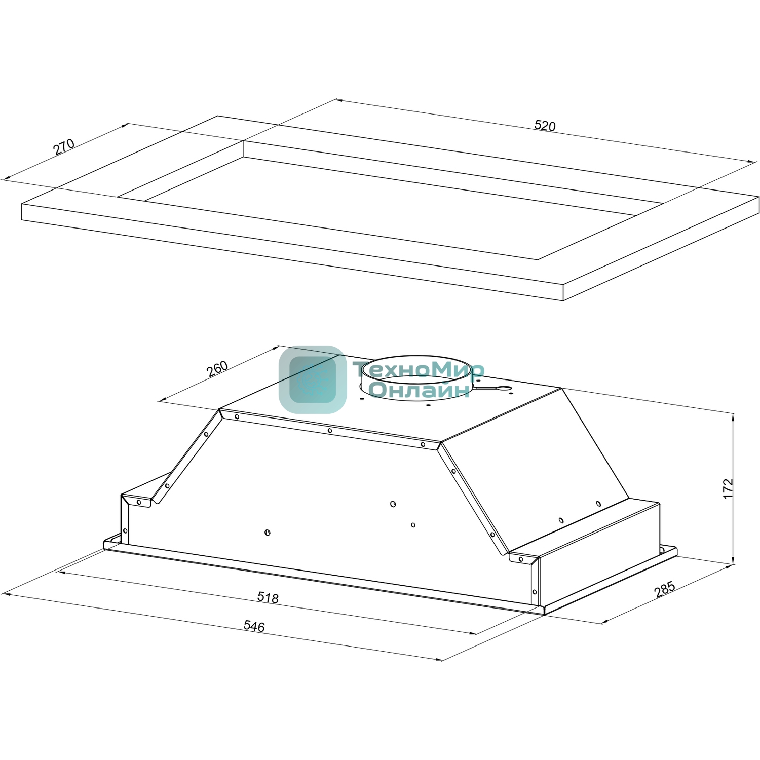Вытяжка встраиваемая Kuppersberg Intouch 60 W белый, 54 см, 650 куб. м/ч, 41 дБ