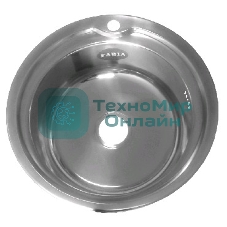 Мойка FABIA 049 Мойка врезная D - 49 см 1 мм + большой сифон с переливом Мойка FABIA 49 см из нержавеющей стали, толщина 0,8 мм, глубина 180 мм + большой сифон с переливом