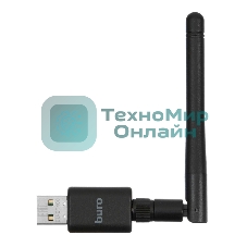 Адаптер USB Buro Bluetooth 4.0+EDR class 1 100м черный