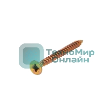 Саморез универсальный Kranz 4.5х50, желтый цинк, короб (200 шт./уп.)