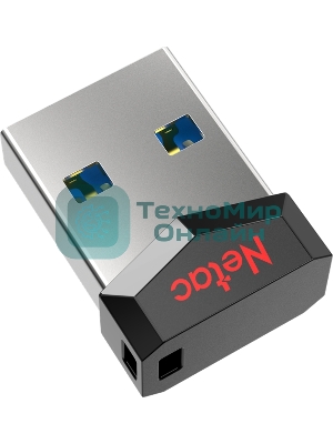 Флешка USB Netac UM81 (NT03UM81N-032G-20BK), 32Gb, USB 2.0, R/W 30/10, черный/красный