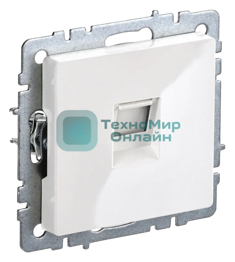 Розетка компьютерная IEK BRITE RJ45 кат.5E РК10-БрБ белый