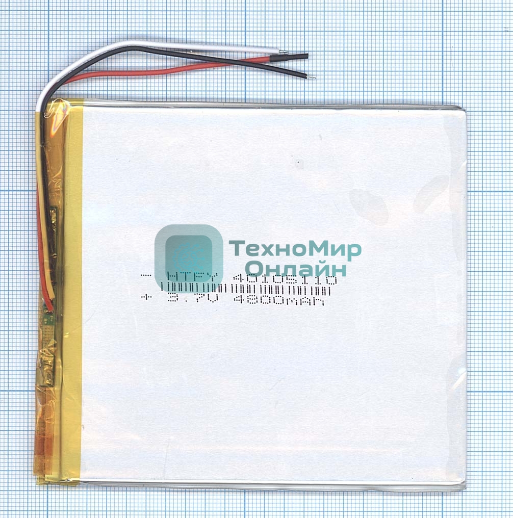 Аккумулятор Li-Pol (батарея) 3x105x110мм 3pin 3.7V/4800mAh