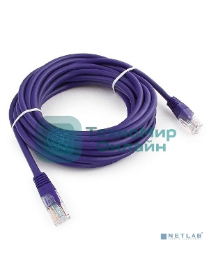Патч-корд UTP Cablexpert cat.5e, 5м, литой, многожильный, фиолетовый