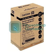 Источник бесперебойного питания On-line ExeGate PowerExpert TL-575-10kVA.192V.LCD.AVR.T.USB.RS232.SNMP 10000VA/10000W, On-Line, PF=1, LCD, клеммы, RS232, USB, SNMP-slot, встроенные батареи 12V 7.2Ah - 16шт, возможность подключения до 4 внешних батарейных блоков 192В, Tower, металлический корпус на колесиках, черный