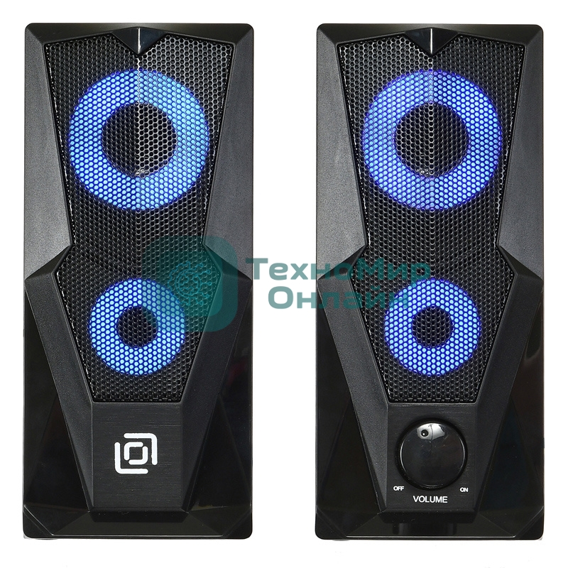 Колонки Oklick OK-127 2.0 черный 6Вт