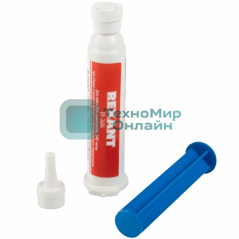 Флюс-гель для пайки Rexant, BGA и SMD, 12 мл, техно-шприц, блистер