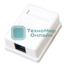 Розетка компьютерная Rexant 1-м ОП RJ45 CAT 5E бел.