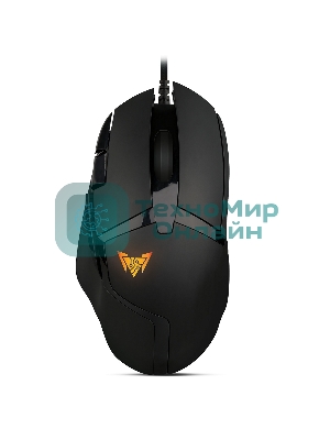 Мышь проводная Crown CMGM-901 черный, 4800 dpi, USB, кнопки - 8