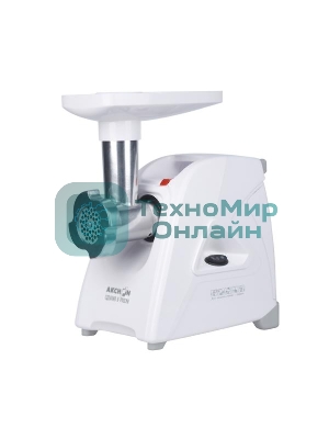 Мясорубка электрическая Аксион М35.01 белый, 1500 Вт, 1.7 кг/мин, реверс, защита от перегрузки, насадки - 4