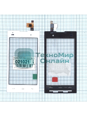 Сенсорное стекло (тачскрин) для Fly IQ4418 ERA Style 4, белое