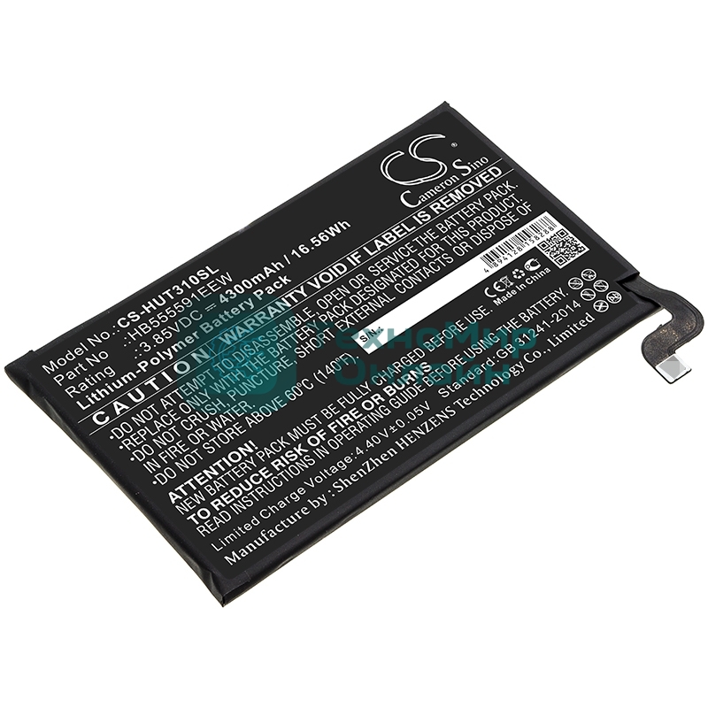 Аккумулятор CameronSino CS-HUT310SL HB555591EEW для Huawei Mate 30 Pro 3.85V, 4300mAh, 16.56Wh