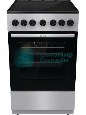 Плита электрическая Gorenje GEC5B41SG серый, конфорок 4 шт, духовка 62 л, 50 см x 85 см x 59.4 см