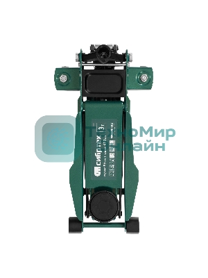 Домкрат гидравлический подкатной Сибртех, 3 т, 85-490 мм, быстрый подъем, низкий подхват, проф.