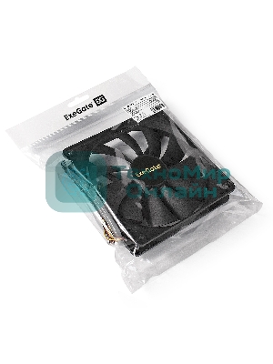 Вентилятор для корпуса ExeGate EX14025S3P черный, 140 мм, 1200 об/мин, 24 дБ, 3 pin