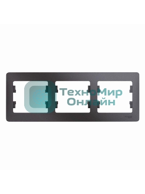 Рамка 3-м Glossa горизонт. графит SchE GSL001303