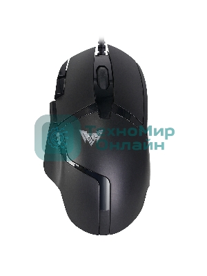 Мышь проводная Crown CMGM-901 черный, 4800 dpi, USB, кнопки - 8