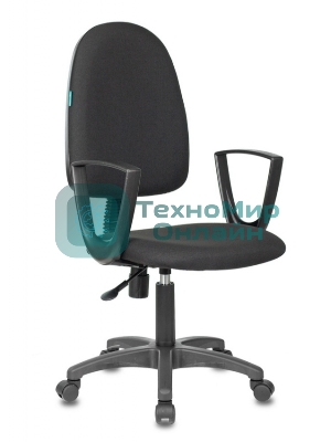 Кресло Бюрократ CH-1300N/3C11 черный, экокожа, 120 кг, механизм качания