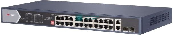 Коммутатор Hikvision DS-3E0528HP-E 26G 2SFP 20PoE+ 370W неуправляемый