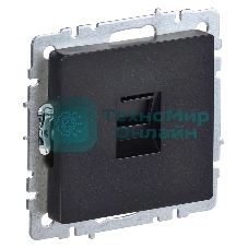 Розетка компьютерная IEK BRITE RJ45 кат.5E РК10-БрЧ черный