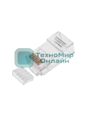 Разъем Rexant RJ-45(8P8C) под витую пару, UTP, CAT 6, с вставкой (50шт)