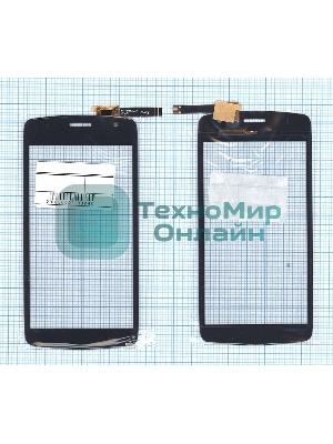 Сенсорное стекло (тачскрин) для DNS S4701, черное