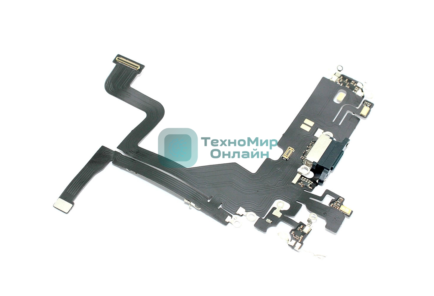 Шлейф с разъемом зарядки и микрофоном для Apple iPhone 13 Pro, синий