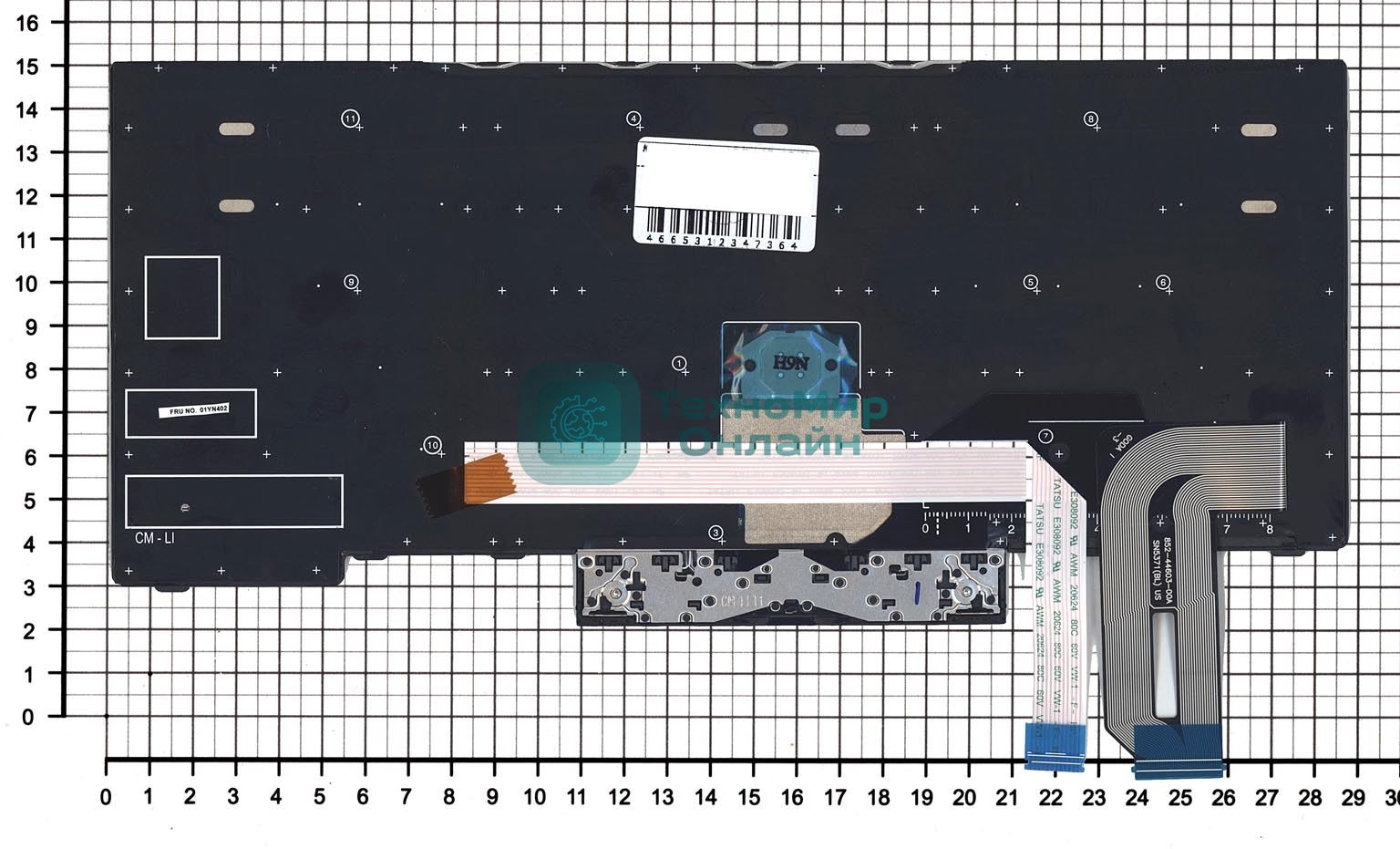 Клавиатура для ноутбука Lenovo ThinkPad E480 E485 черная с серебристой рамкой