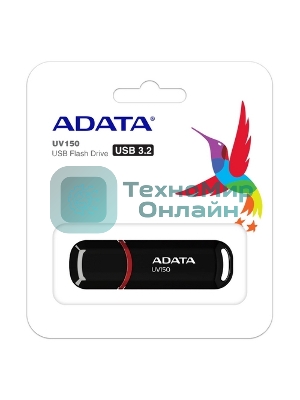 Флешка USB ADATA UV150 (AUV150-32G-RBK), 32Gb, USB 3.0, R/W 100/30, черный