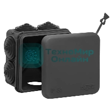 Коробка распределительная ОП 70х70х40мм УХЛ1 IP55 черный Ruvinil 67030Ч