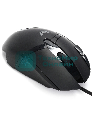 Мышь проводная Crown CMGM-901 черный, 4800 dpi, USB, кнопки - 8