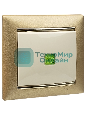 Выключатель Legrand 774310 Valena 10А c подсветкой, сл. кость