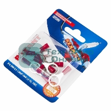 Наконечник кольцевой Rexant изолированный ø10.5 мм, 0.5-1.5 мм², НКи 1.5-10/RV1.25-10, красный, в упак. 10 шт.