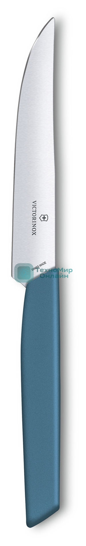 Нож кухонный Victorinox Swiss Modern (6.9006.122) стальной для стейка лезв.120мм прямая заточка синий