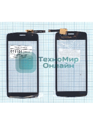 Сенсорное стекло (тачскрин) для DNS S4701, черное