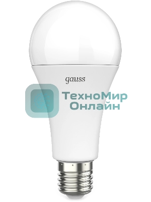 Лампа светодиодная Gauss A70 22Вт цок.: E27 груша 220B св. свеч. бел. теп. (упак.: 10 шт)
